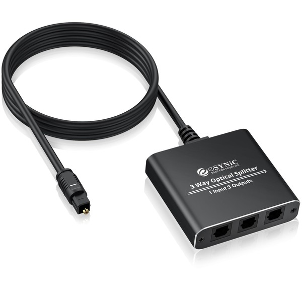 eSynic Portable 1 in 3 Out Audio Splitter - 3