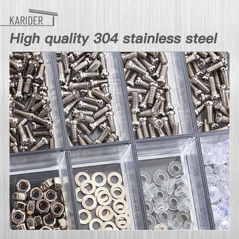 1000Pcs Eye Glasses Repair Kit, Eyeglass Repair Kit, Sunglass Screws