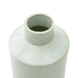 Kusso Grey Vase for Pampas Grass - Ceramic Vase for Flowers - Neutral Home Decor - Leak Proof Minimalist Design - 18cm
