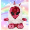 DolliBu Pink Tie-Dye Alien Unicorn Plush Stuffed Plush Toy -