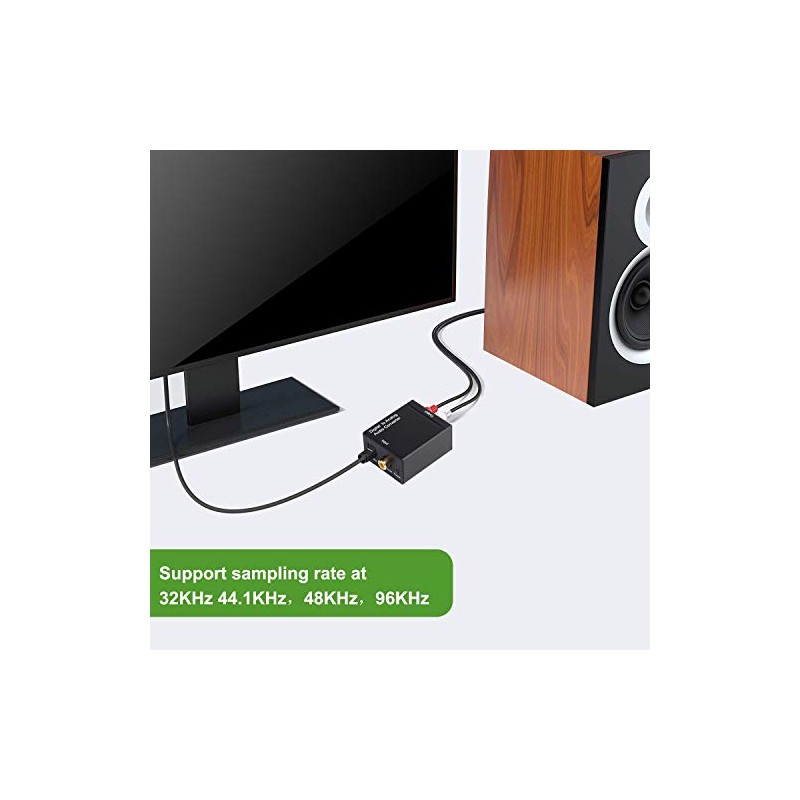 Fahgaer Digital to Analog Audio Converter Digital Optical (SPDIF/Toslink) and