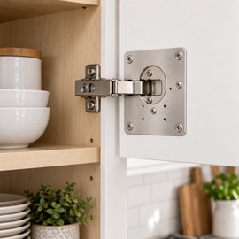 Stainless Steel Cabinet Hinge Repair Plates – 20 Sets with 120 Screws for Cupboard, Cabinet & Furniture Repairs