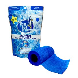 ICEE Tape – Self-Adhering Compression Wrap, Instant Cooling Sensation, No Refrigeration Needed (Blue)