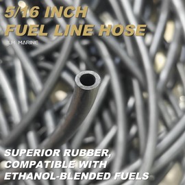 JLM MARINE 5/16 Boat Fuel Line Hose with Primer Bulb for Marine Outboard Boat Motor RVs Tractors and Caravans 6FT