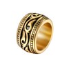 Flongo Men's Thumb Ring, Stainless Steel Ring, Large Hip Hop,