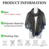 QIUTIMIY Lightweight Scarves Floral Cotton Scarf for Women Fashion Shawl