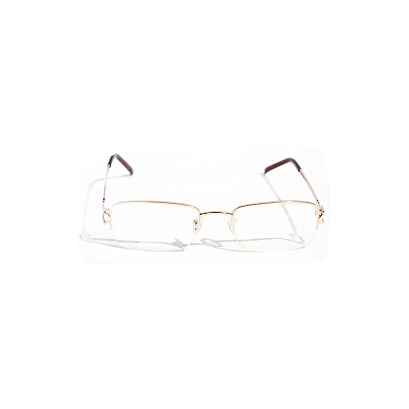 V.W.E. Rectangular Half Rim Metal Reading Glasses With Anti-reflective AR
