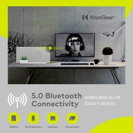 Knox Gear Hyperion Bluetooth Speaker System - HD Sound for Living Room, Record Player, NFC Connecter, Phono Preamp Built-in, Wireless Connection for Portable Devices, Smart Phone, PC, Apple, DJ