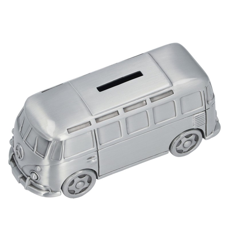 Metal Piggy Bank Bus Shape Cute Alloy Children Money Saving