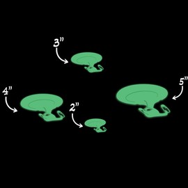 Trek Inspired USS Enterprise D Silhouette Space Voyager Glow in The Dark Sticker Decal for Phone Tablet Laptop Car Truck Window | 4" Sticker | Green