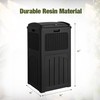 Devoko 33 Gallon Outdoor Trash Can with Dual Lid, Heavy