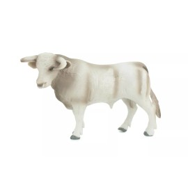 Collectible Wildlife Gifts Brown Swiss Bull Toy, Realistic Hand Painted Rubber Model 5 Inches CH763 BB191