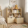 IDEALHOUSE Toy Storage Cabinet, Kids Bookshelf with Movable Drawers and