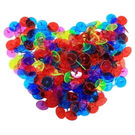 VEASAERS Golf Ball Markers Bulk 50/100/150 Pcs Position Marker Multicolor Transparent Plastic 25mm Flat Round Golf Mark Accessories (150Pcs-Colorful)