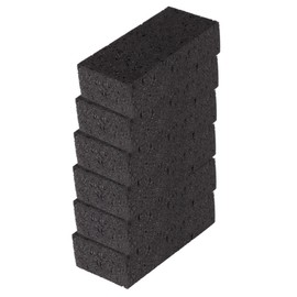 Okleen Big Sponge. Made in Europe. 6 Pack, Black. 8.9x4.3x2.4 Inch Extra Large Odorless Commercial Sponge for All Purpose Cleaning