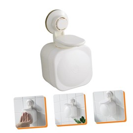 Gatuida Wall Mounted Soap Dispenser with Suction Cup Easy Install Shampoo Body Wash Holder for Bathroom Kitchen and More Press Type Access Capacity No Drilling Required