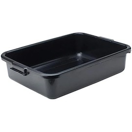 Winco Bus Box Dish Tub for Restaurants, 5", Black