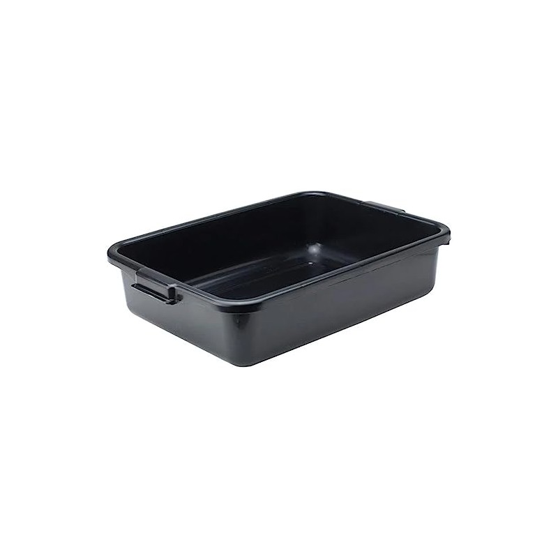 Winco Bus Box Dish Tub for Restaurants, 5", Black