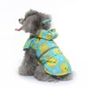 Pet Rain Jacket Duckling Pattern Waterproof Reflective Adjustable 4 Legs