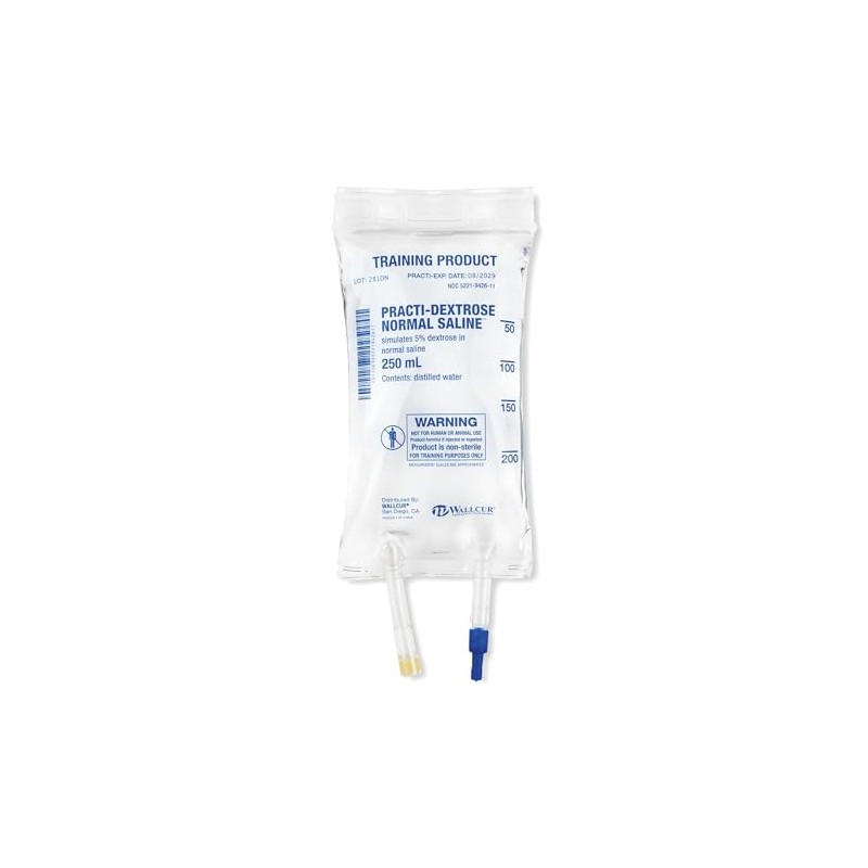 Wallcur Practi-Dextrose Normal Saline Solution 250 ml Infusion Solution Bag
