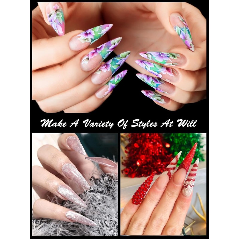 EBANKU 120P Dual Nail Forms System Dual Tips Nails with