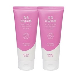 Happy Bath Moist Hyaluronic Cleansing Foam 200g x2 / 해피바스 촉촉 히알루론 클렌징폼 200g x2