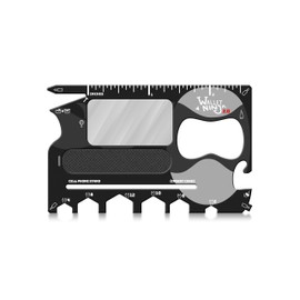 Wallet Ninja 2.0 (Advanced 20-in-1 Multitool, Now With Mirror + Nail File) Available in Black
