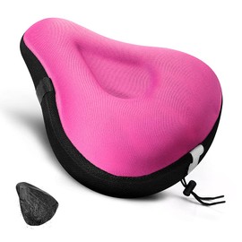 ANZOME Seat Cushion, Wide Gel Bike Seat Cover & Extra Soft Gel Bike Seat Cushion for Women Men Everyone, Fits Spin, Stationary, Cruiser Bikes, Indoor Cycling(Waterproof Case Included)