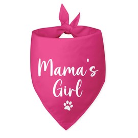 Mama's Girl Dog Bandana Funny Cute Pink Dog Bandana Mothers Day Birthday Christmas Photo Prop Pet Scarf Accessories for Pet Dog Lovers Dog Mom Gifts