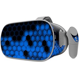 Decal Style Skin Wrap Compatible with Oculus Go Headset - HEX Blue (Oculus NOT Included)