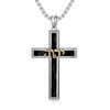 ROMANTICWORK Cross Necklace for Men 925 Sterling Silver Yhwh Yahweh