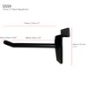 Slatwall 75mm Single Prong Hooks in Black for Retail Shop