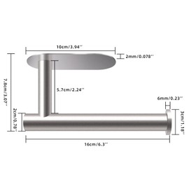 Kitchen Roll Holder – No Drilling for Bathroom and Kitchen – Kitchen Roll Holder Silver, Stainless Steel Paper Roll Holder, Kitchen Roll Holder Wall