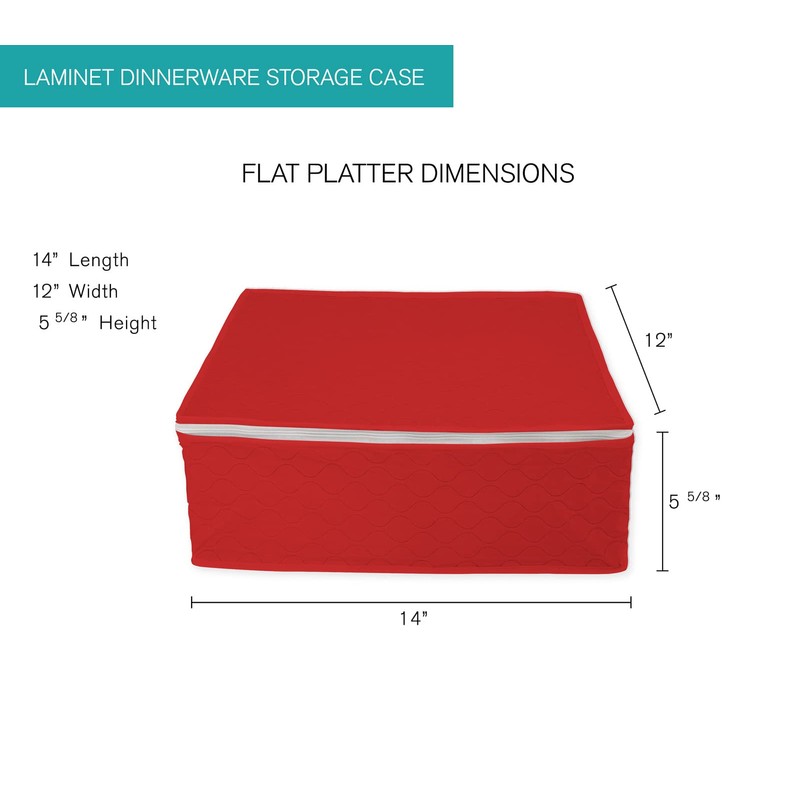 LAMINET 4 Piece Quilted Plate Storage Set - Holds Up