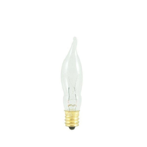50 PACK Bulbrite 7.5CFC/15/3 7.5W Flame Candelabra Tip Chandelier Bulb,
