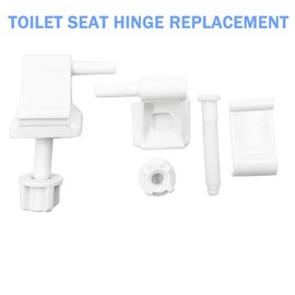 2Pack Toilet Seat Hinge Replacement Plastic Toilet Seat Blots and Nuts Toilet Seat Hardware for Toilet Seat Lid Repair Replacement