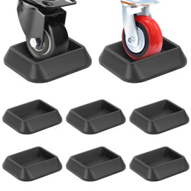 Furniture Stoppers & Bed Stoppers - Wheel Caster Cups fit All Wheels of Furniture - Silicone Non-Slip Pads for Sofa Bed Chairs to Prevents Scratches (8 Pack)