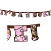 Pink Camo "It's a Doe" Banner Decoration (Each)