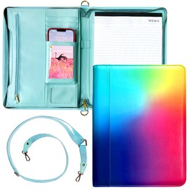 Portfolio Organizer Comes with a Small Notebook, Faux Leather Portfolio, Multicolored Padfolio, Padfolio for Women, Portfolio Notebook, Leather Folder, Business Folder, Portfolio Binder
