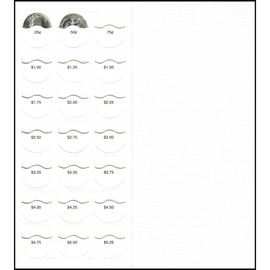 Sterling Gifts Fundraising Coin Folder - 20 Blank Folders, Holds $5.25 in Quarters, 3 7/8" x 8 1/2"