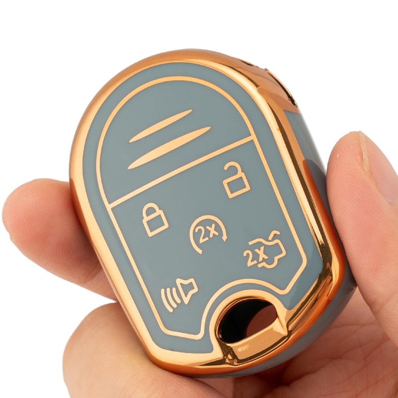 CHATYYD Key Fob Cover for Ford with Keychain,Soft TPU Car
