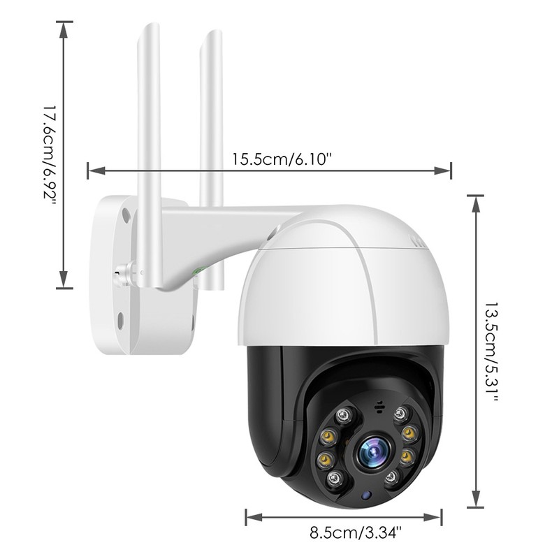 1080P Outdoor PTZ Security Camera 2MP Outdoor Waterproof WiFi Surveillance