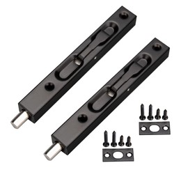 WANLIAN 6 inch Door Bolts,Door Slide Bolt Lock Door Flush Bolt Security Latch Bolt with Powerful Spring, Security Guard Lever Action Door Flush Bolt Latch for Bedroom,Cupboard(2pcs)