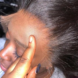 BEEOS Skinlike Real HD Lace Frontal Piece Only, 13x4 Body Wave 0.10mm Ultra Thin Invisible Lace Pre-plucked Human Hair Frontal Natural Black Color 16 Inch