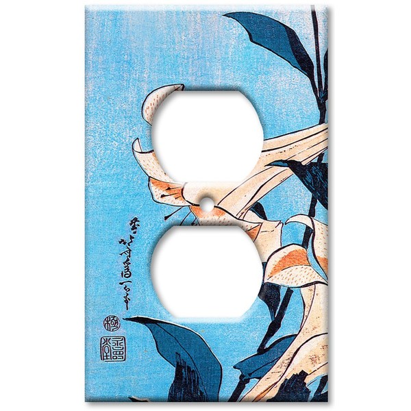 Outlet Cover Wall Plate - Hokusai: Lilies
