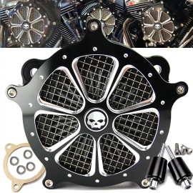 OUMURS Air Cleaner Intake Filter For Harley Touring Street Glide Road King Softail Dyna