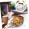 OHPHCALL Wrought Iron Storage Basket Multifunctional Egg Fruit Holder for