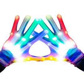 TOP Gift Toys for 3-12 Year Old Boys, LED Flash Gloves Toys for 3-12 Year Old Girls Halloween Gifts for 3-12 Year Old Girls Boys Cool Fun Gifts Christmas Xmas Stocking Stuffers Stocking Fillers