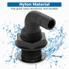 Yetaha 2Pcs 90 Degree Marine Nylon Thru Hull Connector,Black Deck