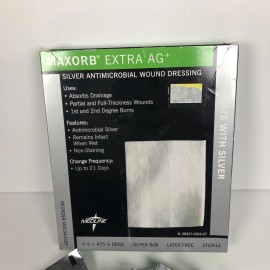 Medline 10-Pack Medline Maxorb Extra Ag Alginate Wound Dressing 4" x 4.75" EXPIRED 2021